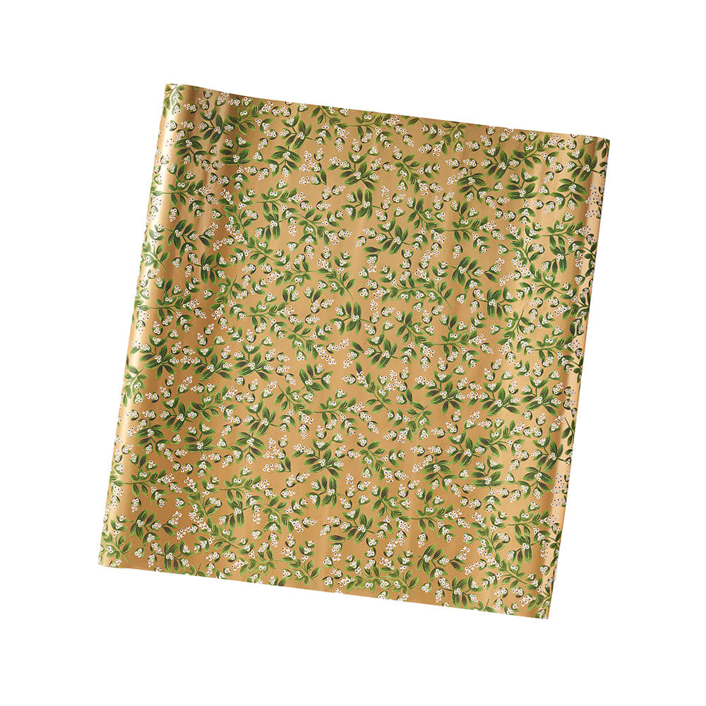 [Rifle Paper Co.] Mistletoe Gold Continuous Wrapping Roll