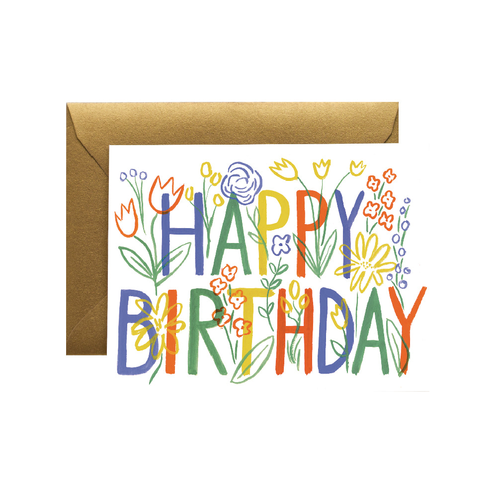 [Rifle Paper Co.] Brushstroke Birthday Card 생일 카드