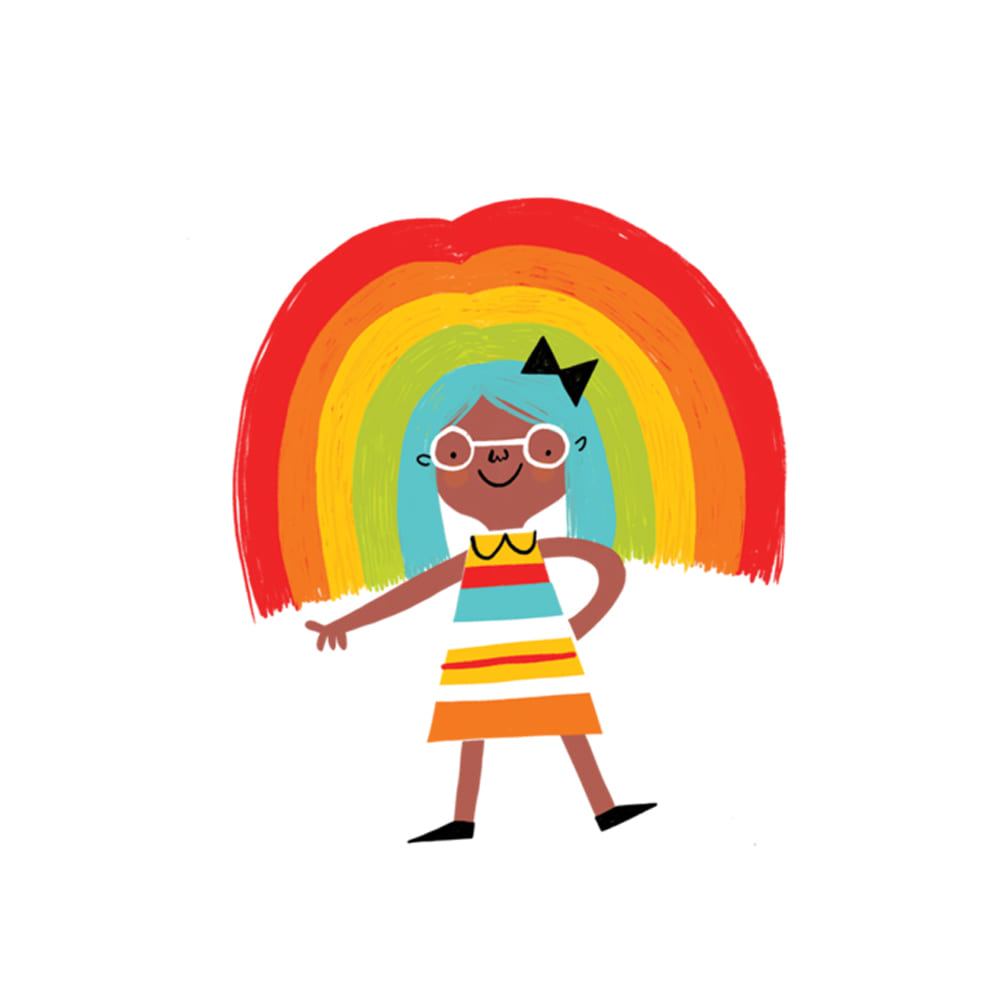 [Tattly] Rainbow Girl 타투스티커