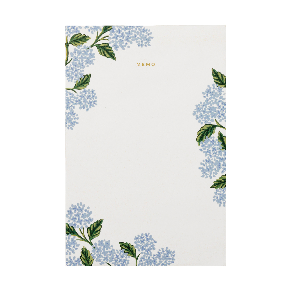 [Rifle Paper Co.] Hydrangea Large Memo Notepad
