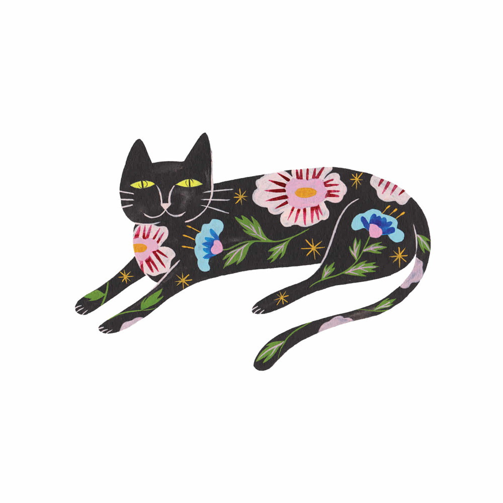 [Tattly] Flower Cat 타투스티커