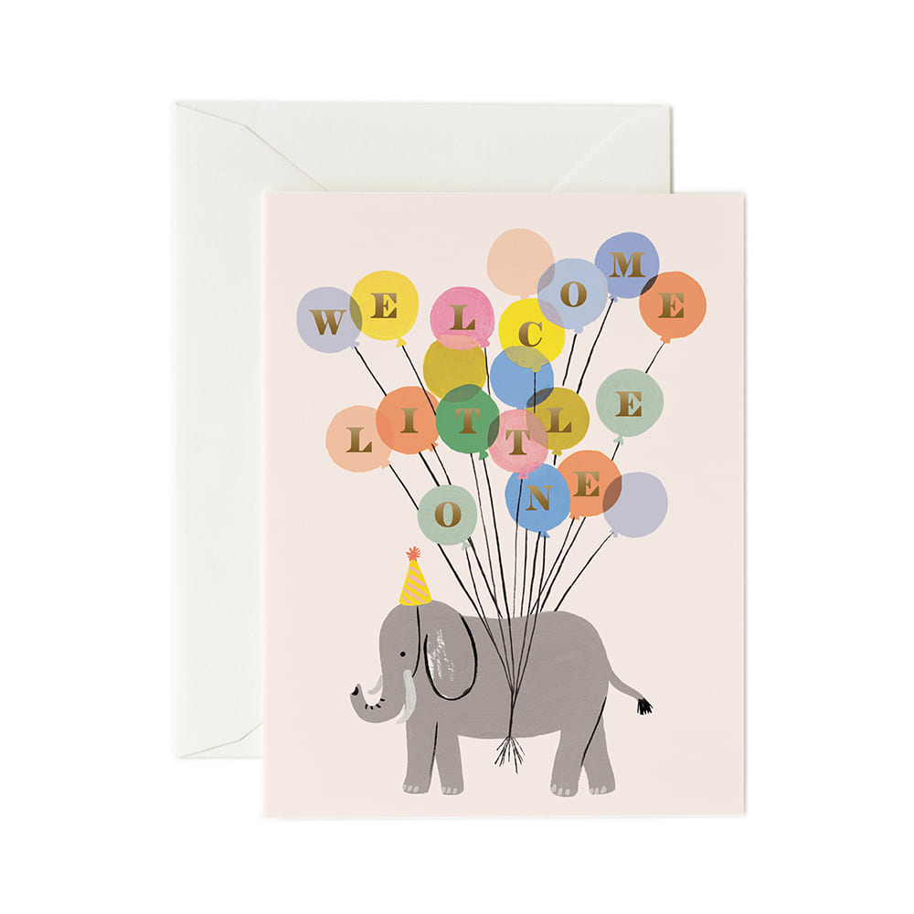 라이플페이퍼 Welcome Elephant Card 베이비 카드