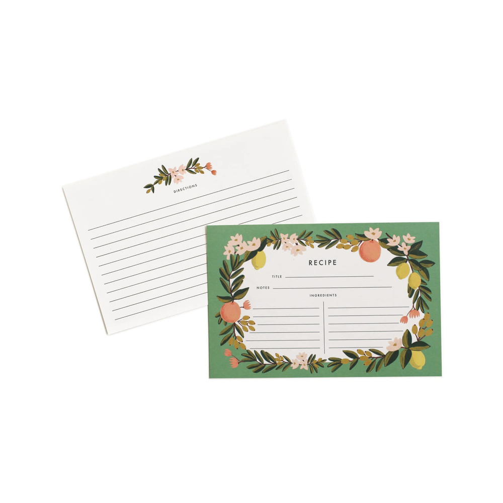 [Rifle Paper Co.] Citrus Floral Recipe Card 레시피 카드