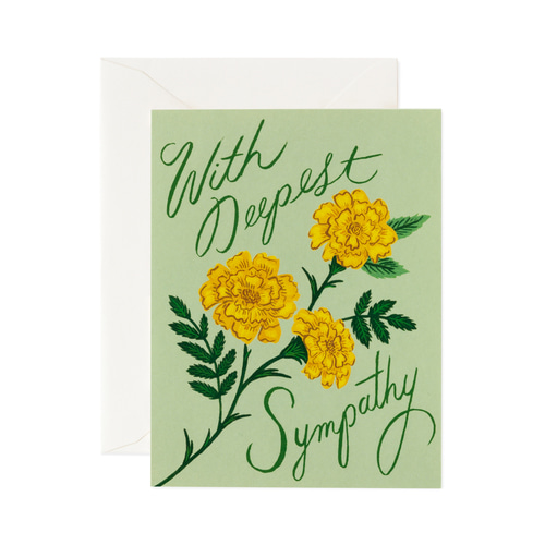 [Rifle Paper Co.] Marigold Sympathy Card 위로 카드