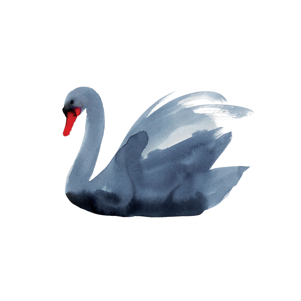 태틀리 Black Swan 타투스티커 페어 2매