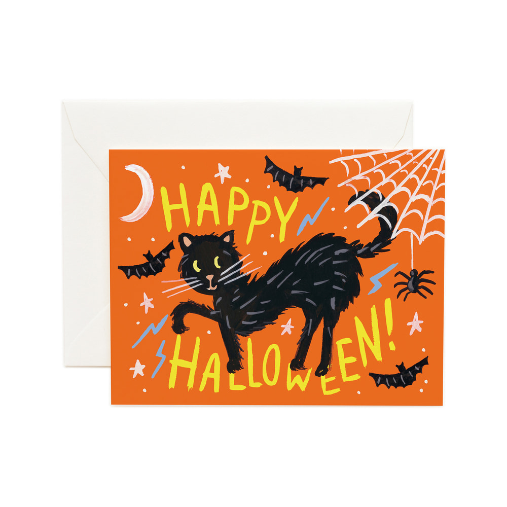 라이플페이퍼 Black Cat Card 할로윈 카드