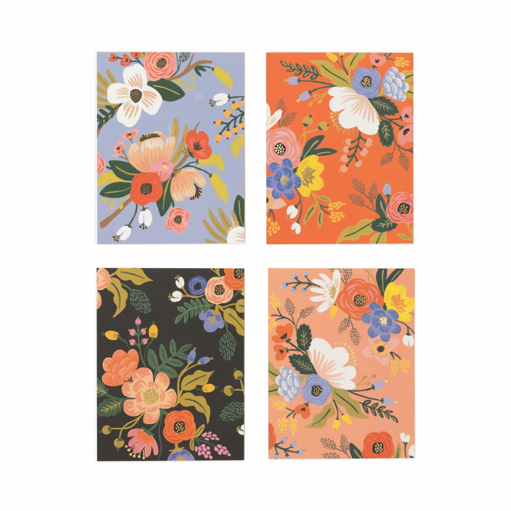 라이플페이퍼 Assorted Lively Floral Card Set 카드 세트
