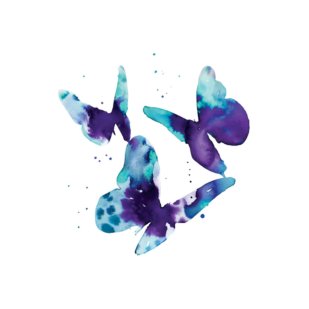 [Tattly] Aqua Butterflies 타투스티커