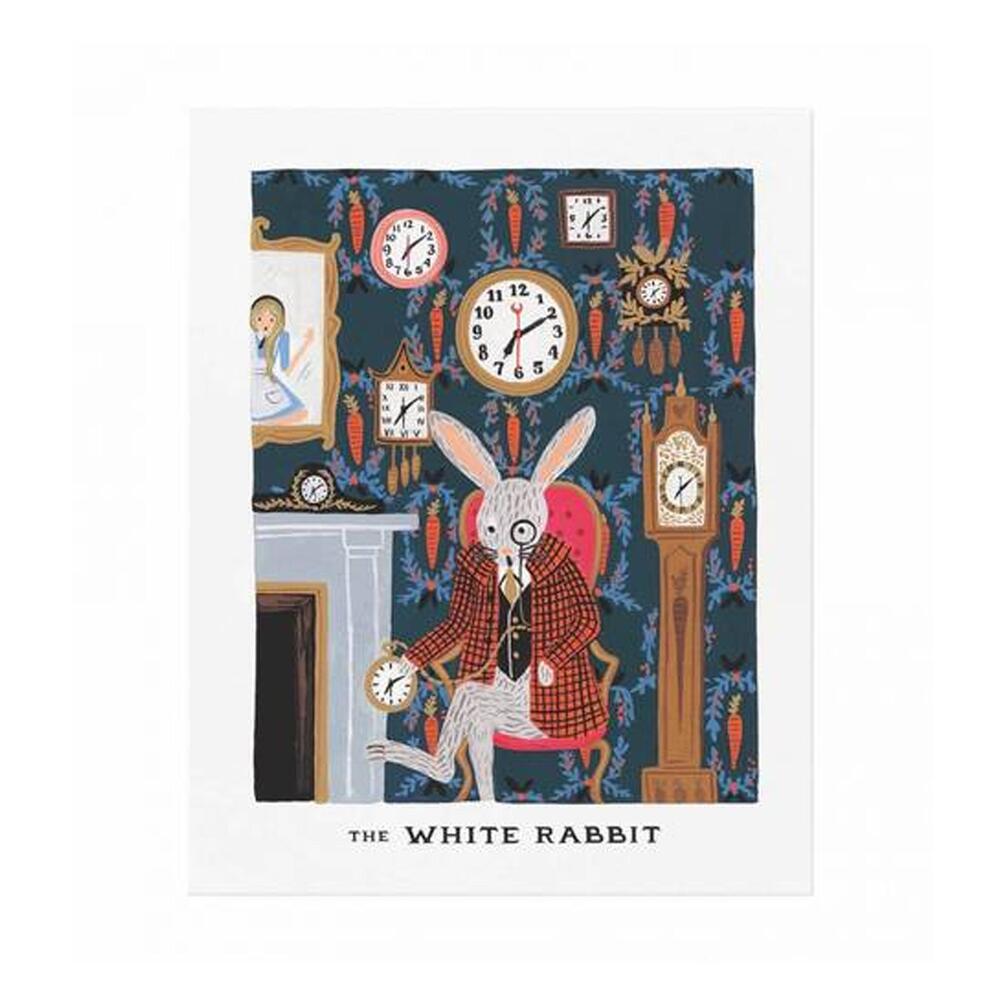 [Rifle Paper Co.] White Rabbit Art Print 8 x 10