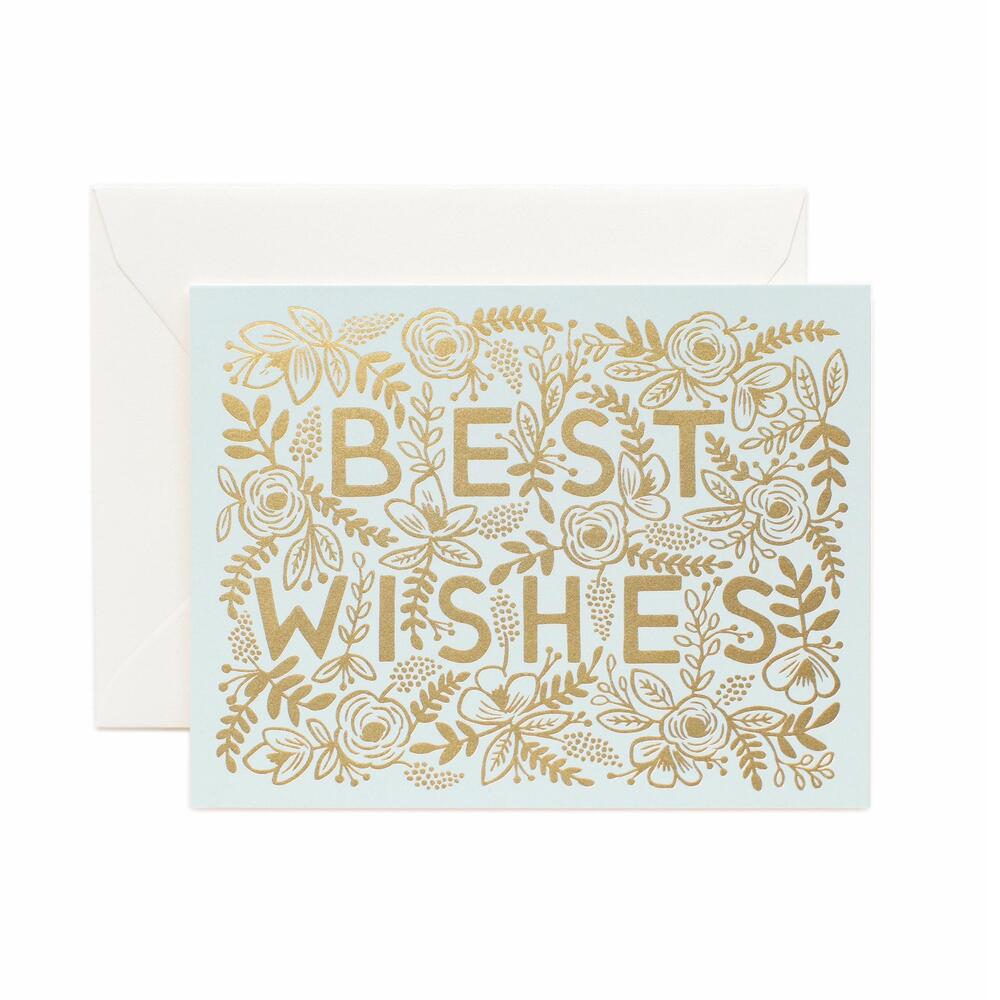 라이플페이퍼 Golden Best Wishes Card 웨딩 카드