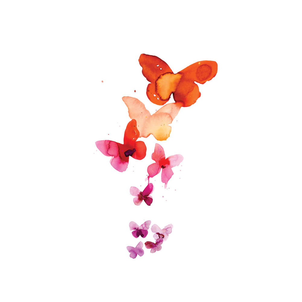 [Tattly] Coral Butterflies 타투스티커