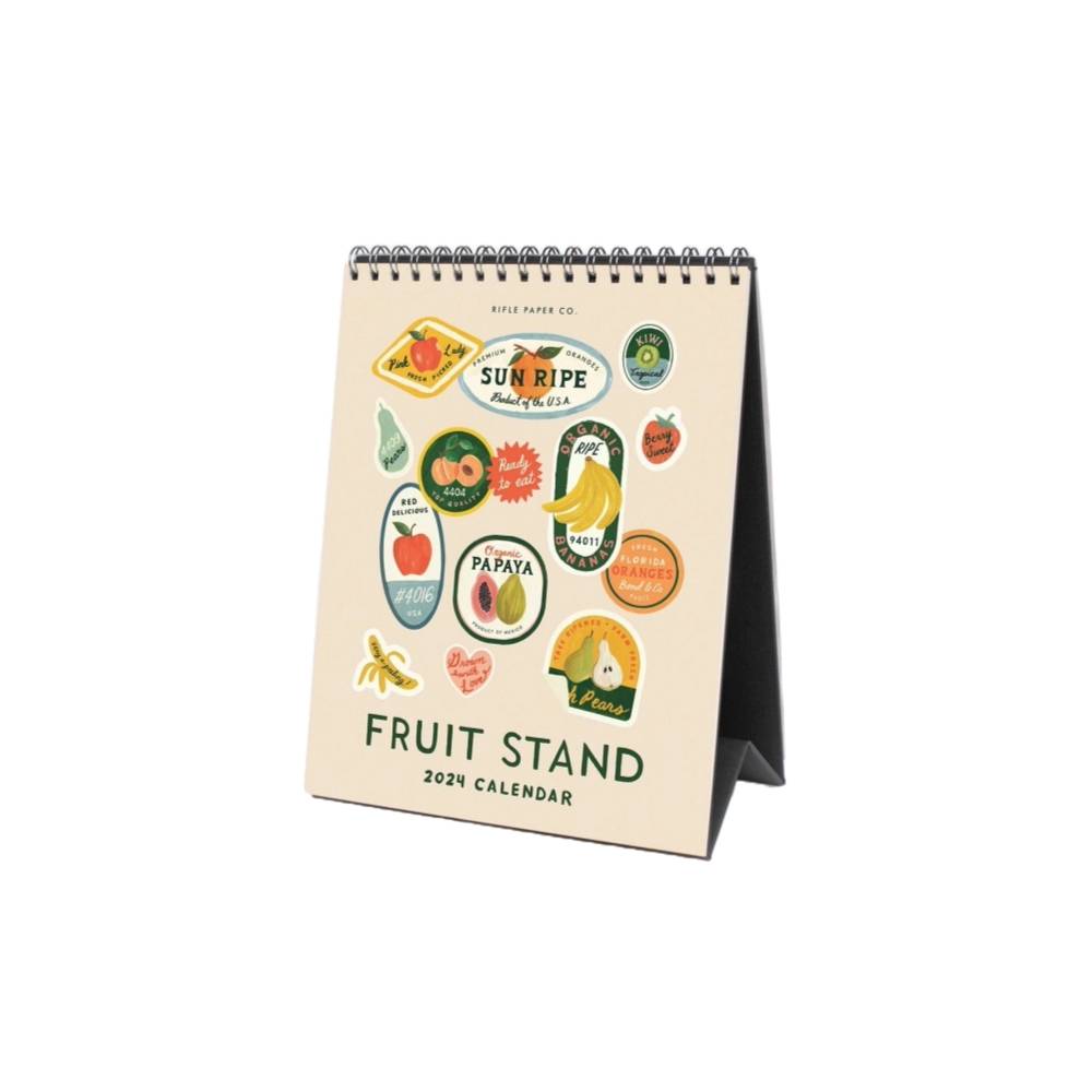 라이플페이퍼 2024 Fruit Stand Stickers Desk Calendar 탁상 달력