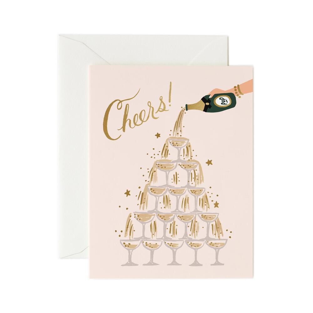라이플페이퍼 Champagne Tower Cheers Card 웨딩 카드