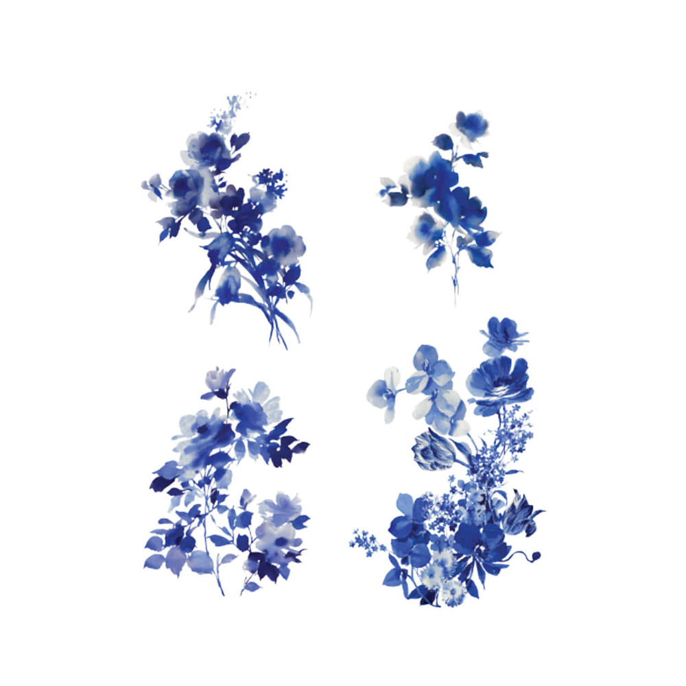 [Tattly] Blue Florals 타투스티커 세트