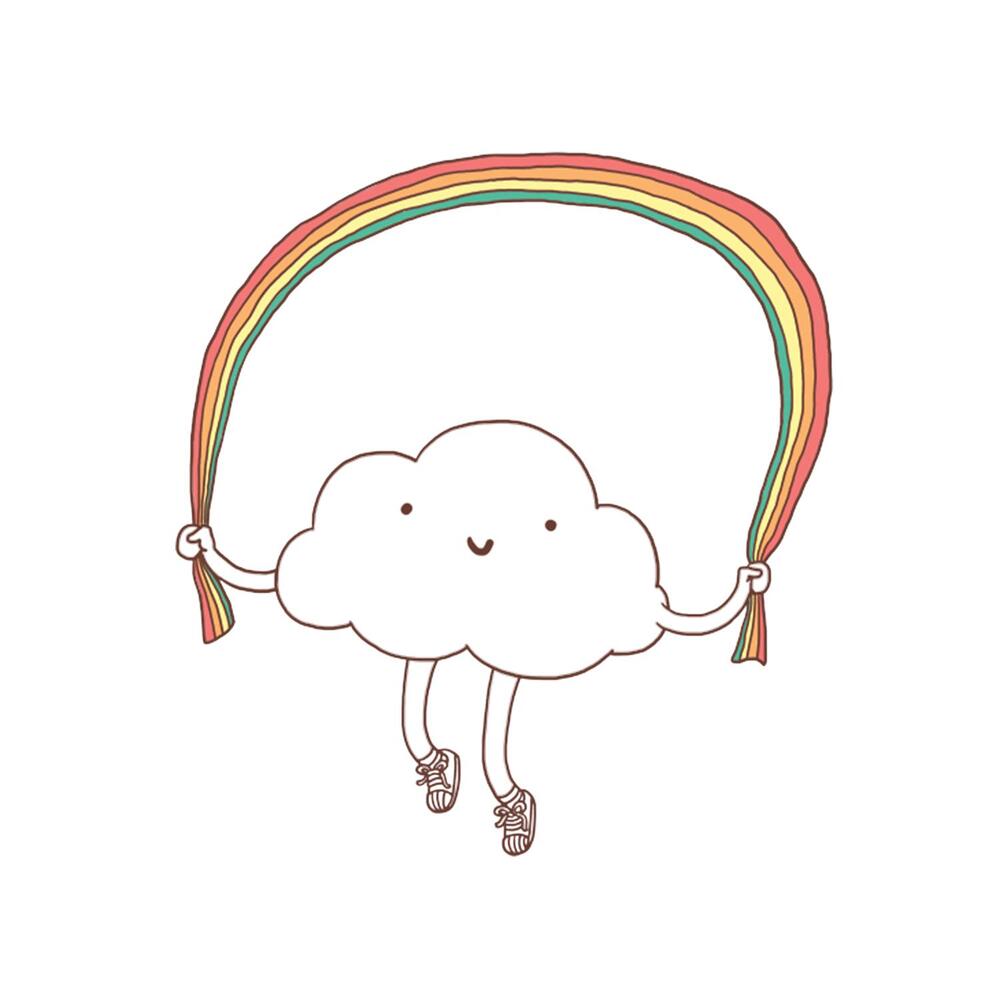 [Tattly] Skipping Rainbow 타투스티커