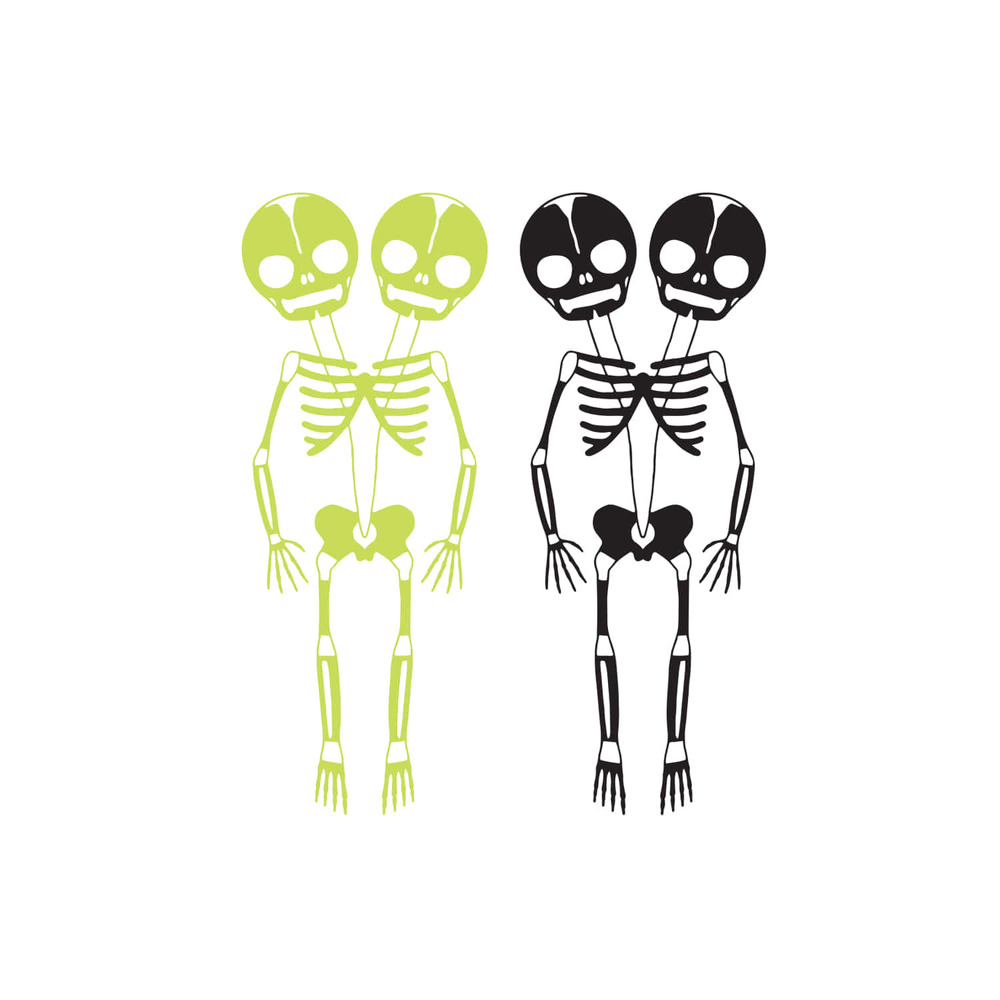 [Tattly] Skeletons 타투스티커 야광 타투스티커