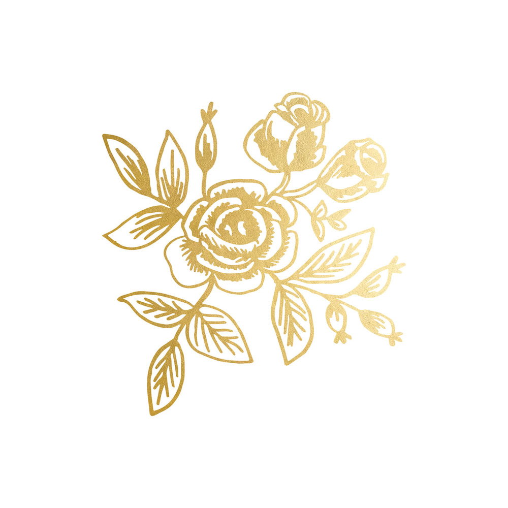 [Tattly] Gold Floral 타투스티커