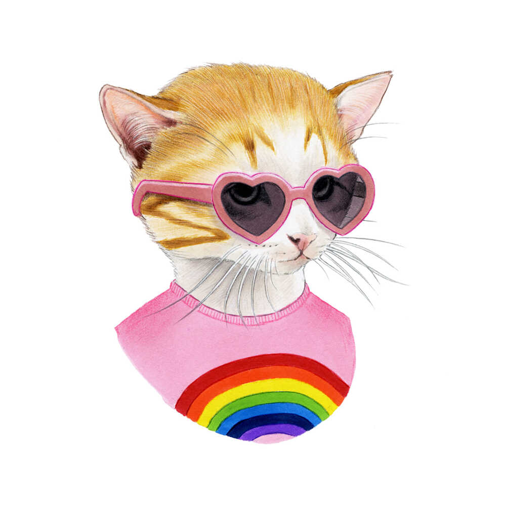 [Tattly] Rainbow Kitten 타투스티커