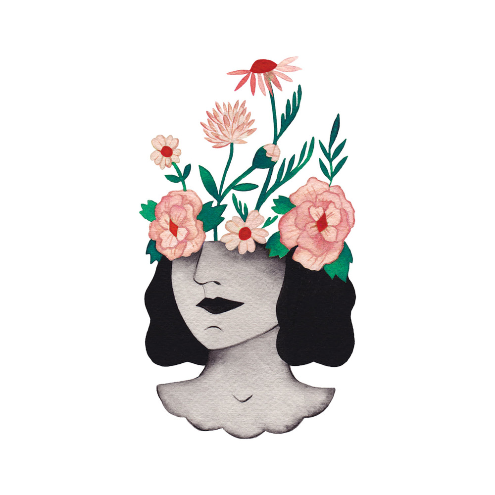 [Tattly] Flower Head 타투스티커