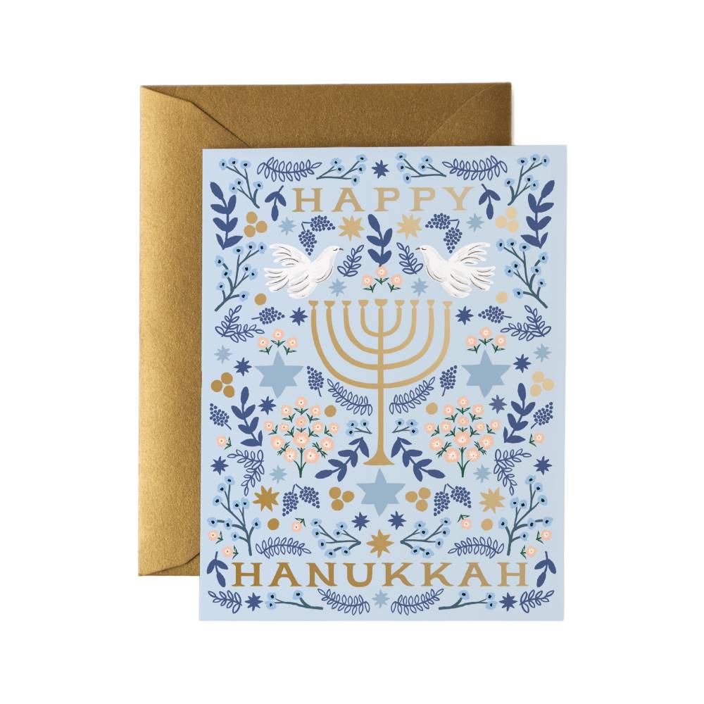 라이플페이퍼 Hanukkah Menorah Card 크리스마스 카드
