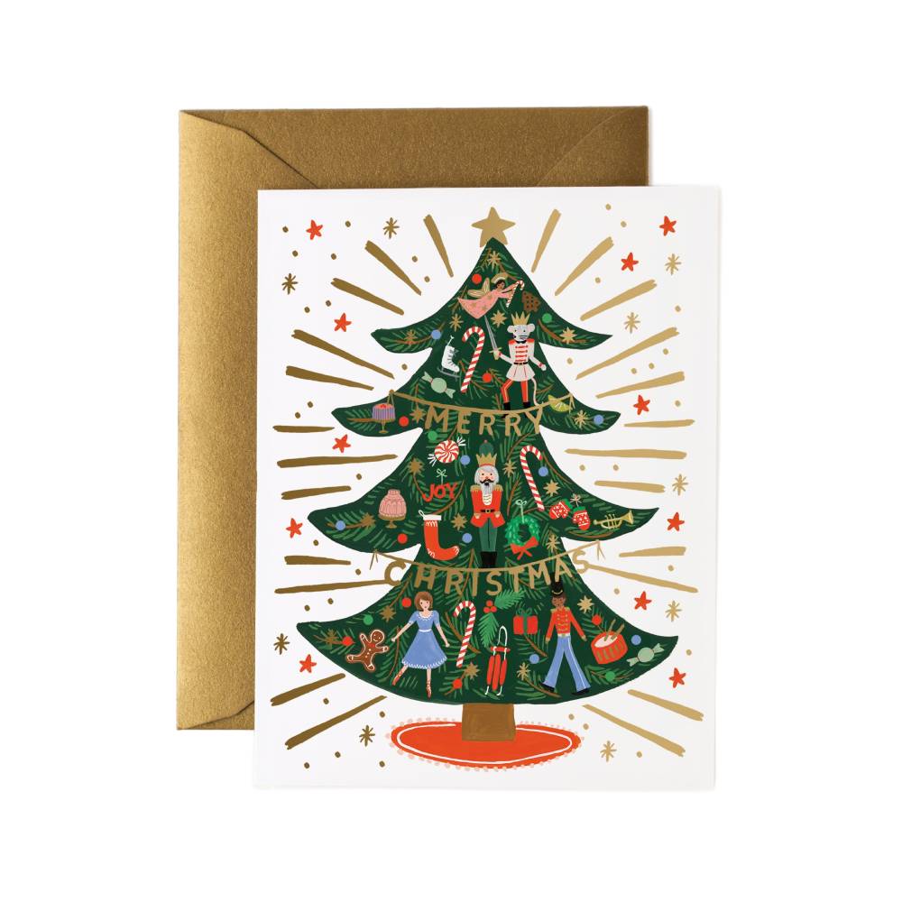 라이플페이퍼 Nutcracker Tree Card 크리스마스 카드